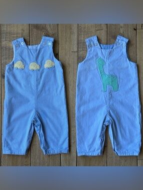 The Bailey Boys Little Cars & Dinosaur Reversible Jon Jon size 3 Months